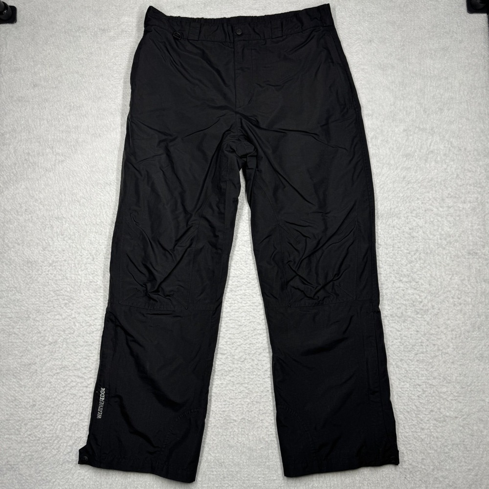 Eddie Bauer Weather Edge Lined Winter Snow Pants Black Men's Size Large‎